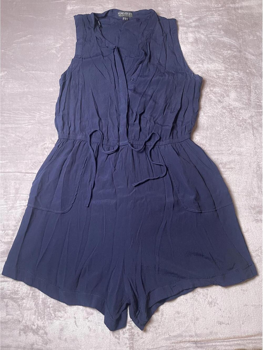 Forever 21 Plus Size Navy Blue Sleeveless Romper 3X